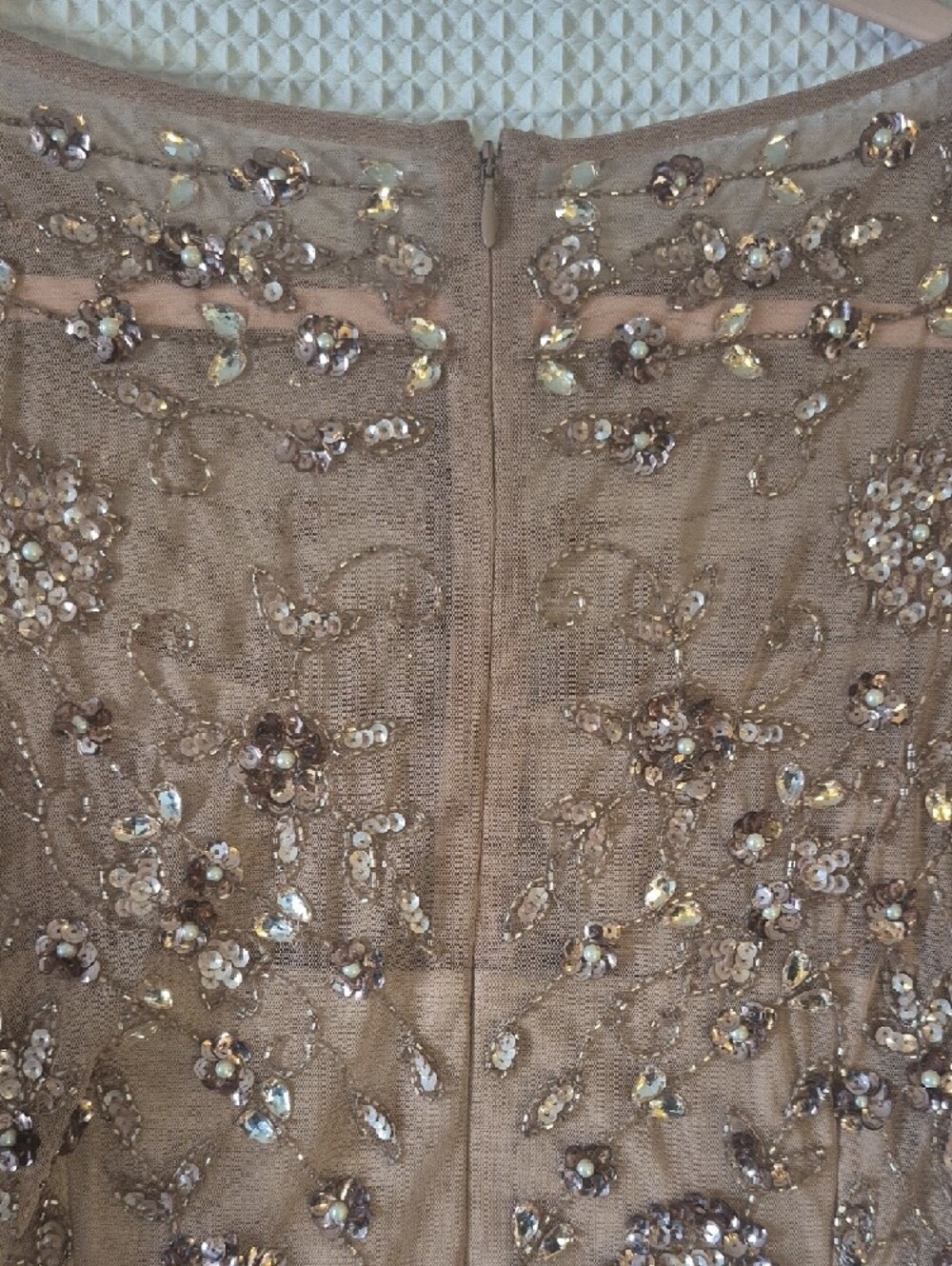 Adrianna Papell Blush Pink Beaded Midi Dress - Picture 13 of 14